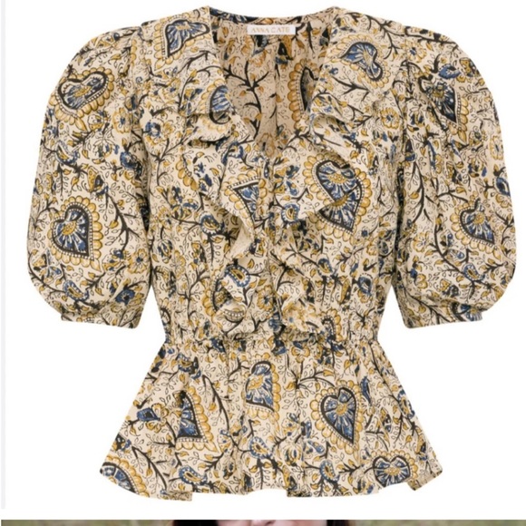 Anna Cate peplum ruffle blouse - Picture 2 of 7